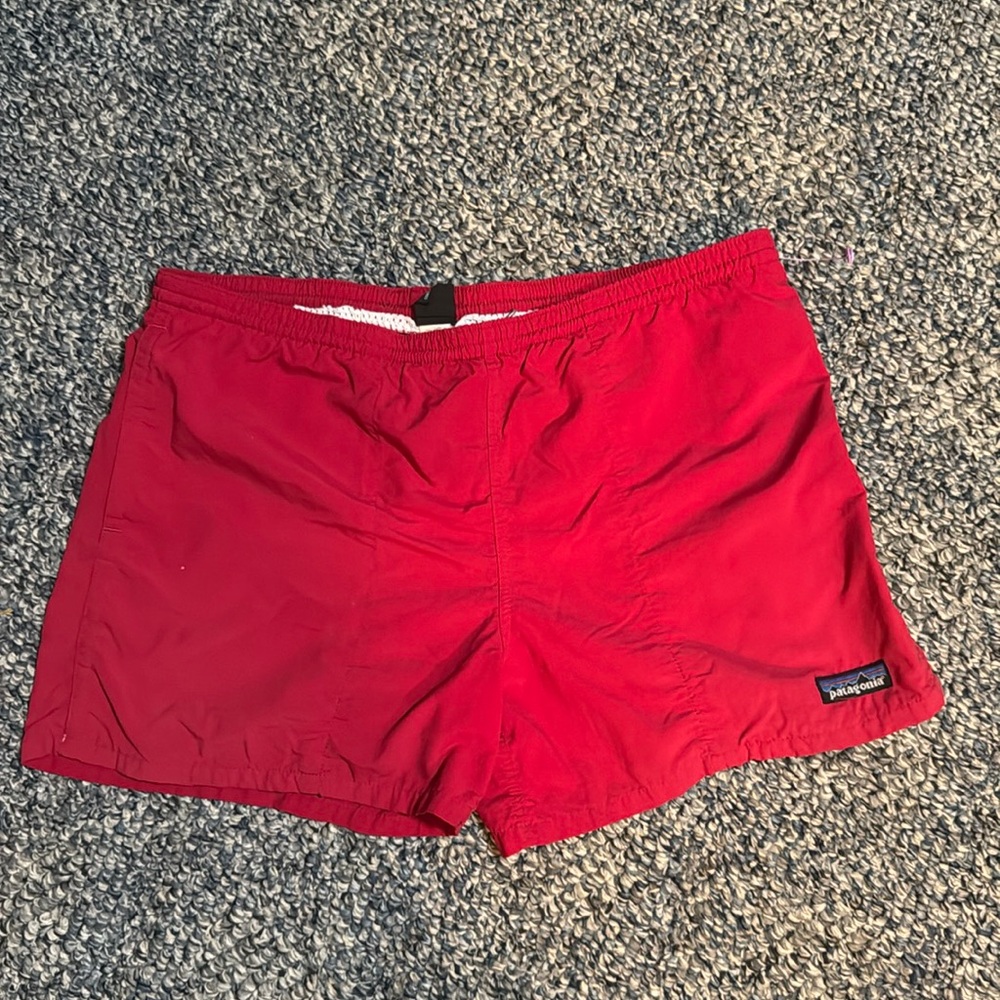Patagonia Baggies Shorts red Drawstring kids 10